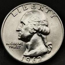 WASHINGTON QUARTER DOLLAR 1962