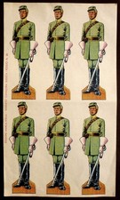 Soldatini di carta: Soldato Cavalleria Sudista