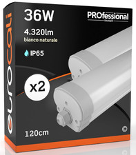 2X Plafoniere LED 36W 120Cm