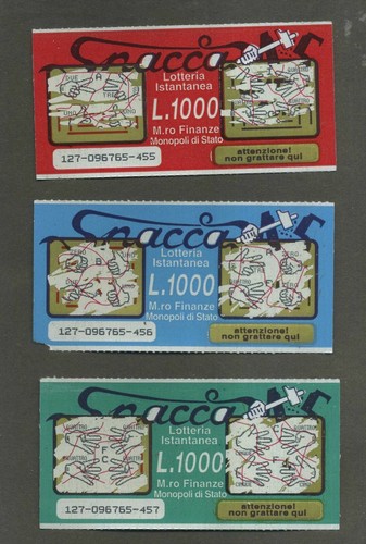 Gratta vinci lire 1 000 - 3, da