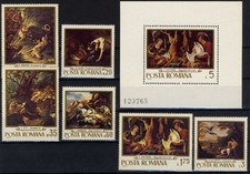 Romania 1970 dipinti caccia