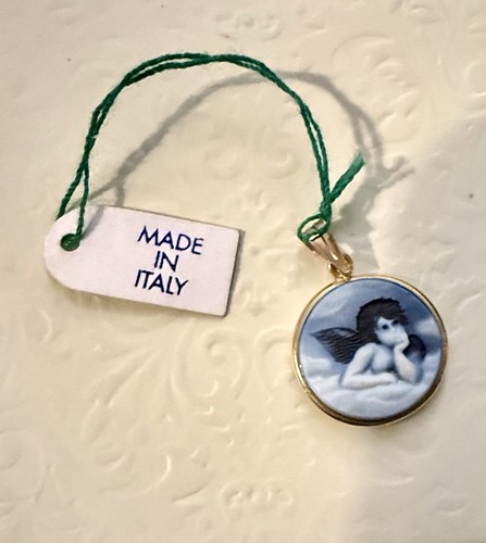 Ciondolo cammeo angelo blu - cammeo,
