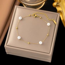 Bracciale donna titanio dorato