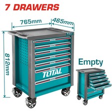 TOTAL / CARRELLO PORTAUTENSILI con 7 CASSETTI - ROBUSTO - VUOTO - Art. THRC01071