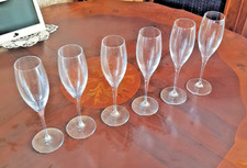 Set di 6 flute da champagne in cristallo. Bicchieri da vino spumante. Bellissimi