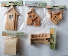 Miniature in legno Stamperia, porte, finestre, tetto, balconi per presepi o altr