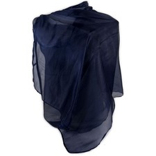 Coprispalle organza blu stola cerimonia elegante leggero scialle sciarpa foulard