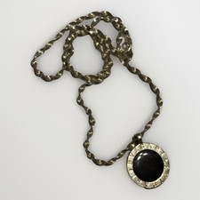 BVLGARI Collana Argento 925 1” Ciondolo Onice Bulgari Salva I Bambini Italia