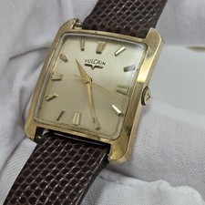 Orologio Uomo Vintage VULCAN Grand Prix 17 Jewels Square Tank Carica Meccanica Svizzera