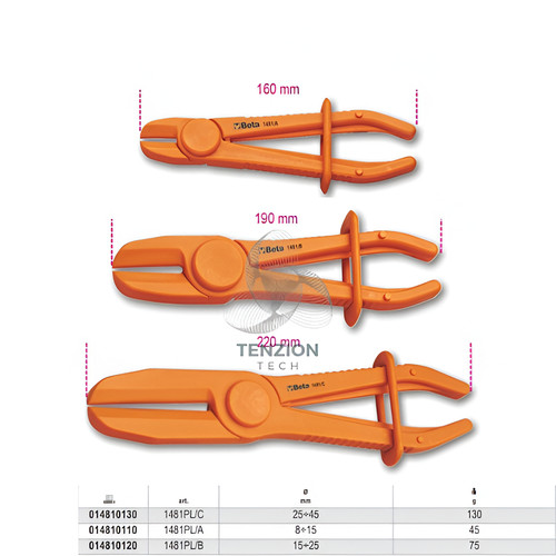 Pinza plastica per - pinza, in