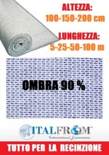 Telo Ombreggiante 90% Rete Ombra Varie Misure Frangivento Bianco Italfrom