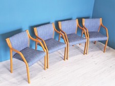 Set 4 sedie poltroncine WESTNOFA teak Norvegia scandinavo RESTAURO COMPLETO