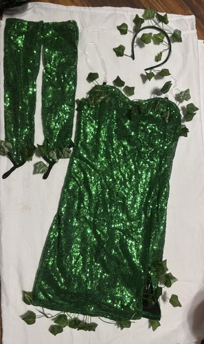 Costume sexy paillettes verde
