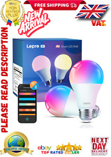 Confezione da 2 lampadine intelligenti Lepro B1 AI E27 sincronizzazione musicale Bluetooth e WiFi LightBulb AI Gen
