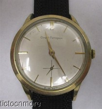 OROLOGIO MECCANICO SVIZZERO VINTAGE GIRARD PERREGAUX 18-931 17j UOMO 34mm QUADRANTE ARGENTO