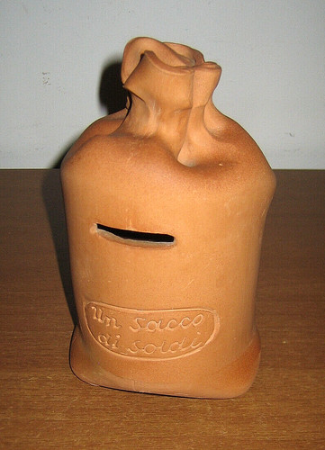 Salvadanaio sacco soldi - sacco, di