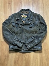 Giacca pelle marrone harley - pelle,