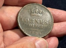 10 Tornesi 1851 "4° tipo" MB