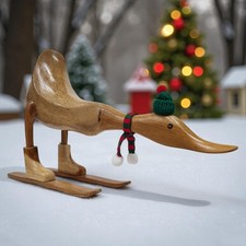 Decorazione Anatra Inverno Sci