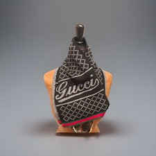 Sciarpa In Lana Gucci Motivo Iconico Web E Diamante-DOUBLEFACE