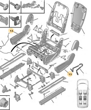 (23)CARTER SOTTOSCOCCA SIN ARM SEDILE INTERMEDIARIE PEUGEOT 807 ORIGINALE 8913WZ