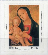 Italia 2011 Natale,Auguri,Madonna,Bambino,Arte,Pittura,Religione MNH
