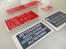 KIT ADESIVI VANO MOTORE FIAT ABARTH RITMO 130 125 105 124 SPIDER