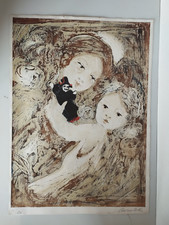 litografia firmata Vincenzo Muscatello vintage