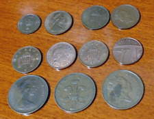 Lotto collezione 11 monete sterline inglesi - diverse annate con 1/2 penny RARO
