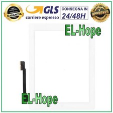 TOUCH SCREEN PER APPLE IPAD 3 WIFI 3G A1430 A1416 A1403 VETRO BIANCO TASTO HOME