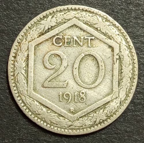 Centesimi lire esagono 1918 - 20,