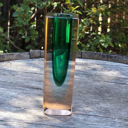 Vaso vintage murano blocco - vaso,