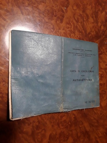 Libretto carta circolazione - carta,
