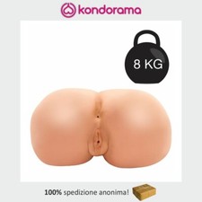 Sexy maxi masturbatore ultra iper realistico ano e vagina vibratore morbido 8 kg
