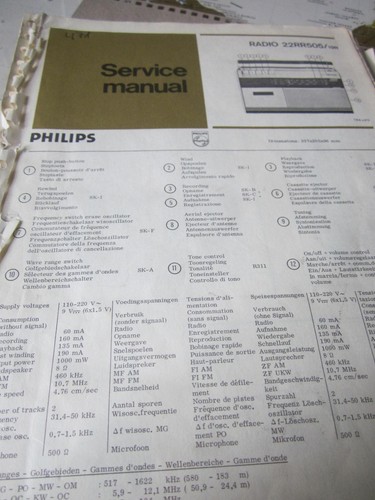 Philips radio 22rr505 schemi - philips,