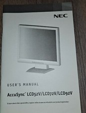 Manuale per monitor NEC Accusync LCD52V LCD 72V LCD92V