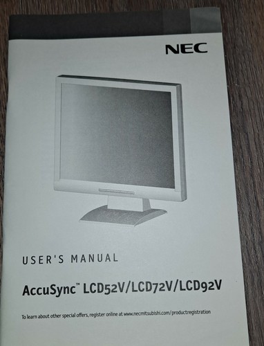 Manuale per monitor nec - manuale,