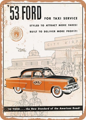 Insegna metallo 1953 taxi - in,