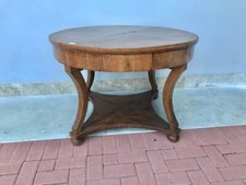 Tavolino Rotondo Carlo X in Noce - Restaurato (in corso d'opera)