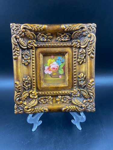 Quadro miniatura fiori olio