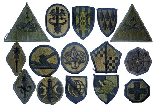 Army subdued patches - us,