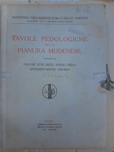 Tavole pedologiche della - tavole,