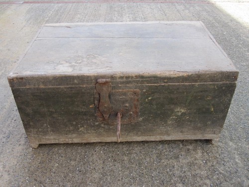 Antico baule legno cassa - antico, in