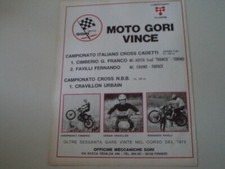 advertising Pubblicità 1972 MOTO GORI e GIANFRANCO CIMBERIO/URBAIN CRAVILLON