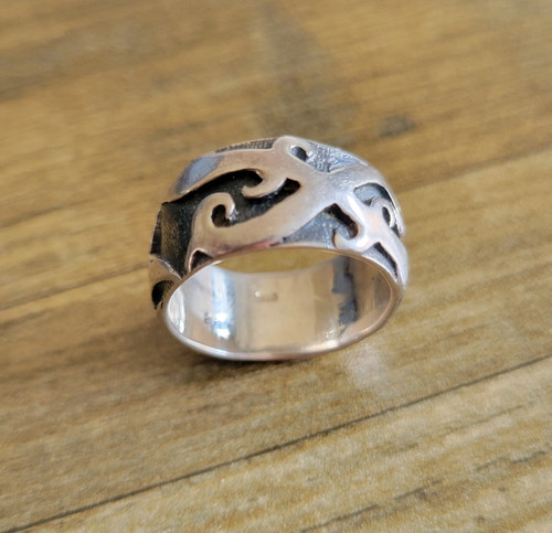 Anello fascia celtica argento