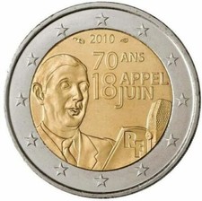  2 euro 2010 Commemorativo 70 Ans Appel 18 Juin 