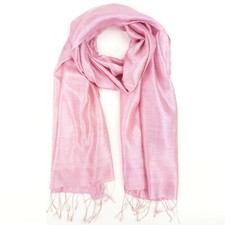 Sciarpa rosa rosa slub dupioni
