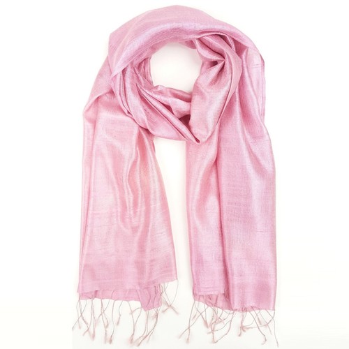 Sciarpa rosa slub - , dupioni