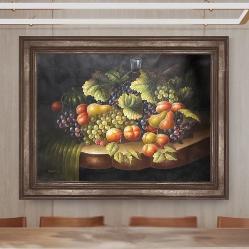 Quadro olio tela tavola - , frutta
