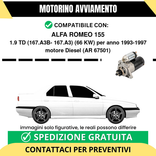 Motorino avviamento alfa romeo - motorino,
